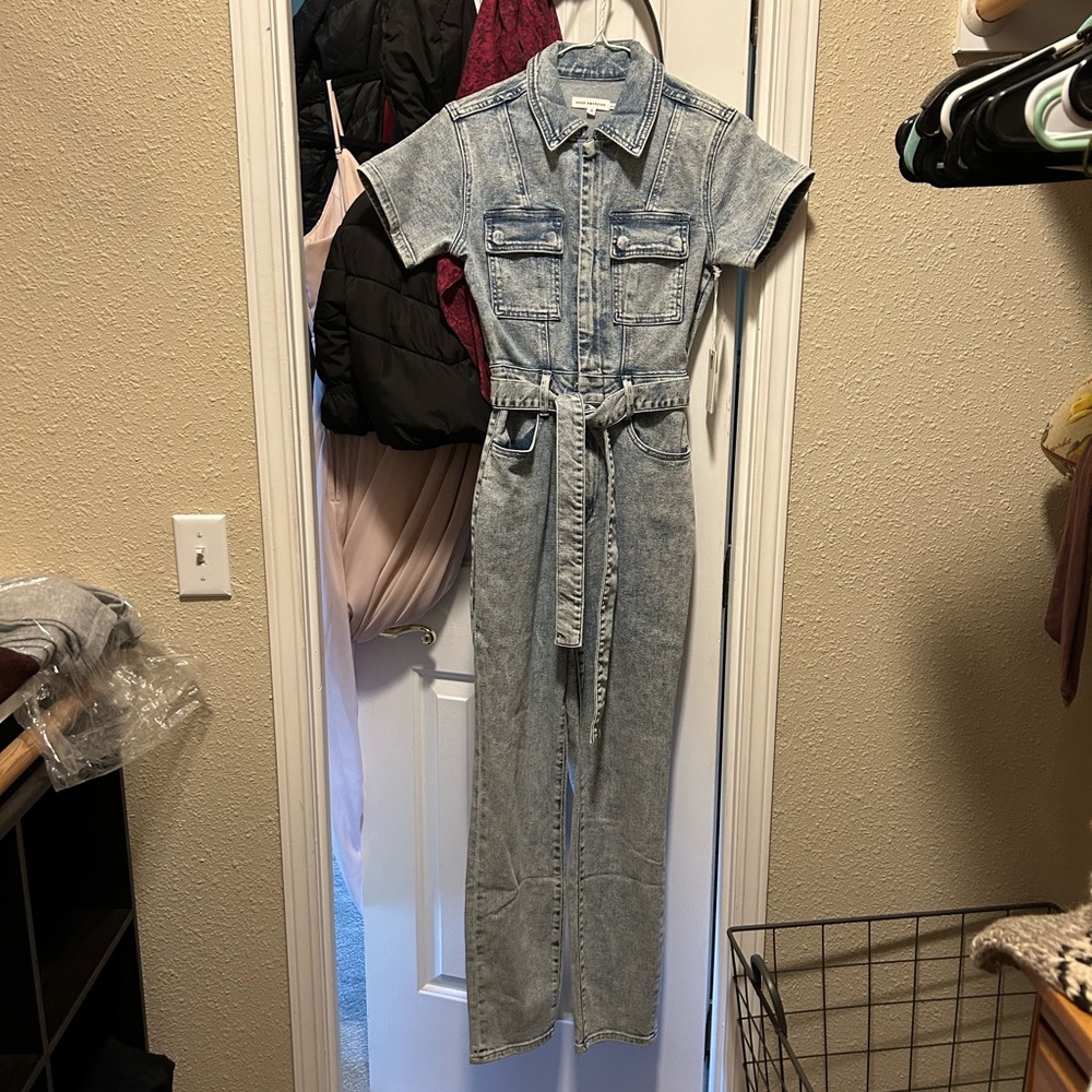 NEW Good American Denim Jumpsuit